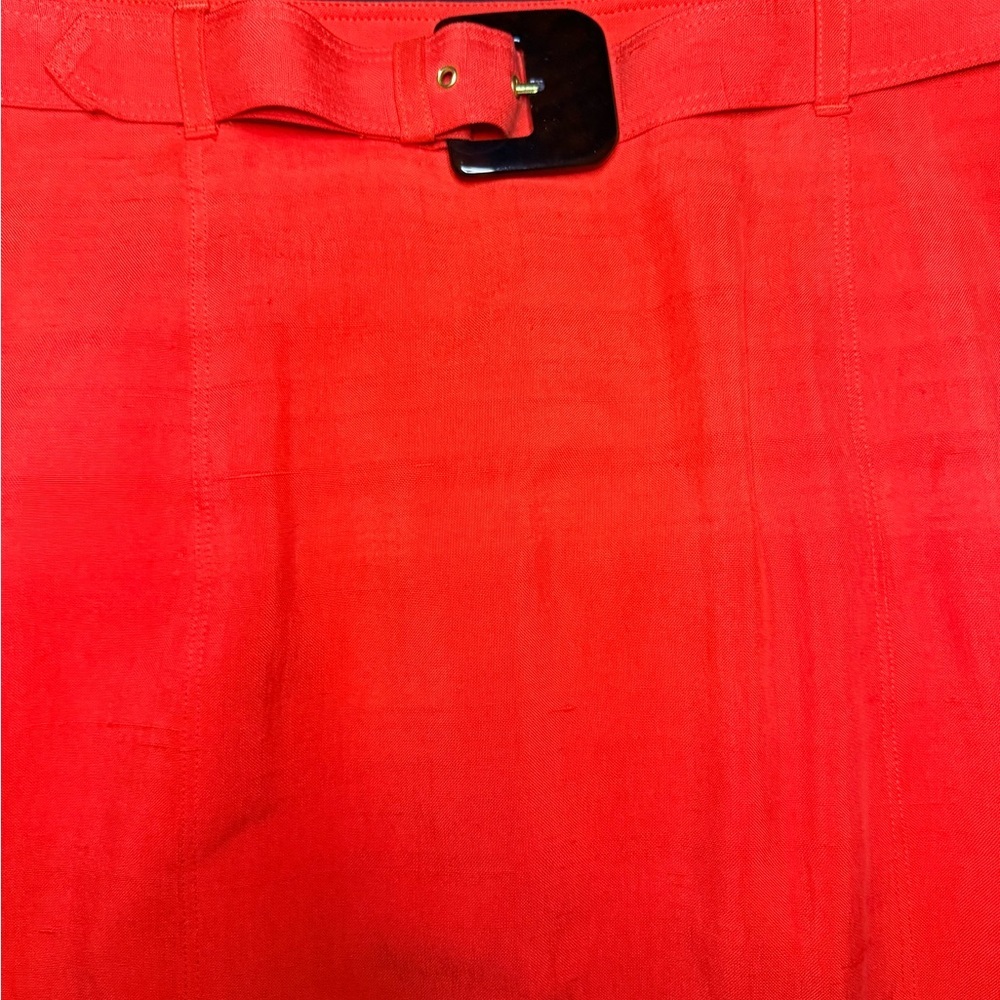 Dana Buchman Red Pencil Skirt NWT – Classic Belted Career Chic (sz 14) - Picture 2 of 7